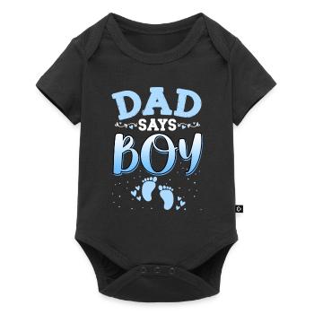 Dad Says Girl Gender Reveal Newborn Girl Baby - Baby Premium short-sleeve bodysuit - black - Front
