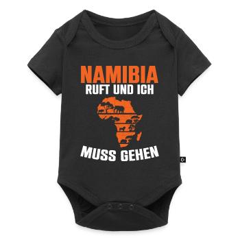 Namibia Ruft Und Ich Muss Gehen Afrika Wildlife - Baby Premium Kurzarmbody - Schwarz - Vorne