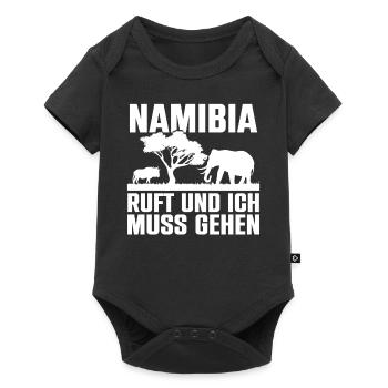 Namibia Ruft Und Ich Muss Gehen Afrika Wildlife - Baby Premium Kurzarmbody - Schwarz - Vorne