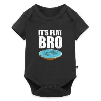Es Ist Flat Bro Conspiracy Theory Flat Earth - Baby Premium Kurzarmbody - Schwarz - Vorne