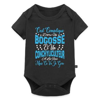 compliqué d'être un Bogosse et un Conchyliculteur - Body à manches courtes Premium Bébé - noir - Devant