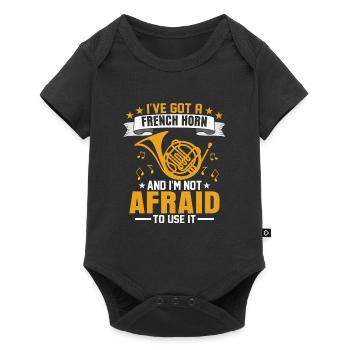 I've Got A French Horn Hornist Player - Baby Premium Kurzarmbody - Schwarz - Vorne