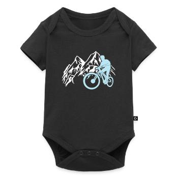 Downhill Mountain Bike Cycling Mountains Mountains - Baby Premium short-sleeve bodysuit - black - Front