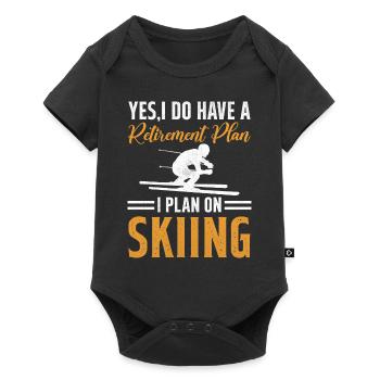 Ski Winter Skiing - My Retirement Plan is Skiing - Baby Premium short-sleeve bodysuit - black - Front