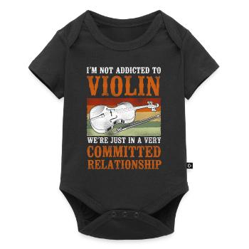 Violin Violinist Vintage Retro I'm - Baby Premium Kurzarmbody - Schwarz - Vorne
