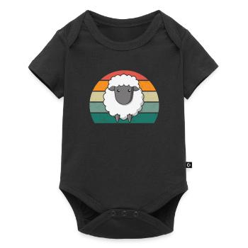 Ovins Troupeau de moutons Chèvres Chèvres Agneau Laine ovine - Body à manches courtes Premium Bébé - noir - Devant