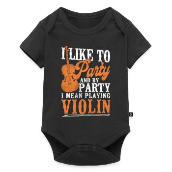 Violin Violinist Vintage I Like To - Baby Premium short-sleeve bodysuit - black - Front