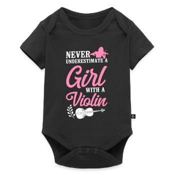 Violoniste Violoniste Fille Jamais - Body à manches courtes Premium Bébé - noir - Devant