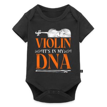 Violin Violinist Vintage Violin - Baby Premium Kurzarmbody - Schwarz - Vorne