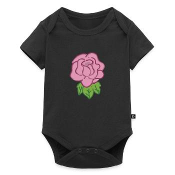 Rose Red Rose Hand-drawn - Baby Premium short-sleeve bodysuit - black - Front