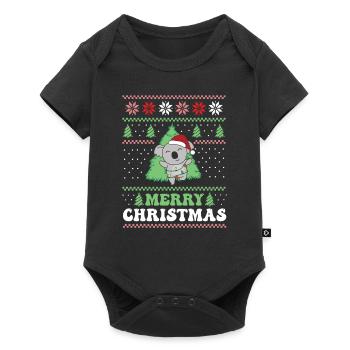 Joyeux Noël rétro moche Noël Koala - Body à manches courtes Premium Bébé - noir - Devant