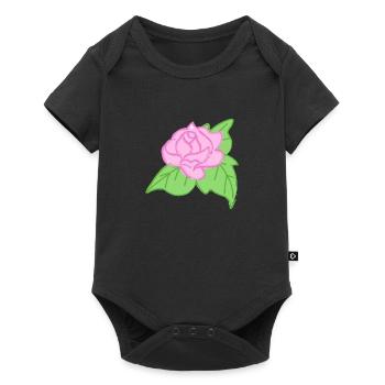 Rose Red Rose Hand-drawn - Baby Premium short-sleeve bodysuit - black - Front