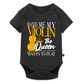 Violoniste Fille Hand Me My - Body à manches courtes Premium Bébé - noir - Devant