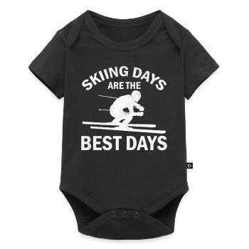 Ski Ski d’hiver - Les jours de ski sont les meilleurs jours - Body à manches courtes Premium Bébé - noir - Devant