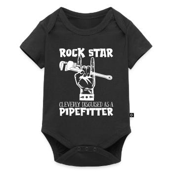Pipefitter Rock Star Cleverly Foreman Pipefitters - Baby Premium short-sleeve bodysuit - black - Front