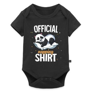 Sleeping Panda Official Napping - Baby Premium short-sleeve bodysuit - black - Front