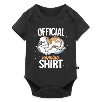 Sleeping Dog Official Napping - Baby Premium short-sleeve bodysuit - black - Front