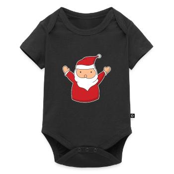Père Noël Dessiné à la main - Body à manches courtes Premium Bébé - noir - Devant