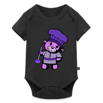 Hobby Chef Cooking Teddy Bear Cook Soup Ladle - Baby Premium short-sleeve bodysuit - black - Front