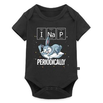 Lapin endormi Je fais une sieste périodique - Body à manches courtes Premium Bébé - noir - Devant