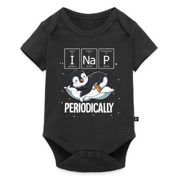 Pingouin endormi Je fais une sieste périodique - Body à manches courtes Premium Bébé - noir - Devant