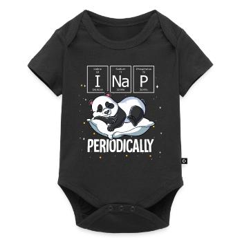 Sleeping Panda I Nap Periodically - Baby Premium short-sleeve bodysuit - black - Front