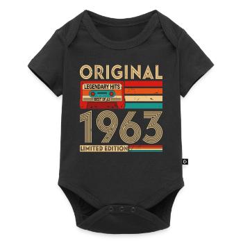 Original legendäre Hits Das Beste von 1963 - Baby Premium Kurzarmbody - Schwarz - Vorne