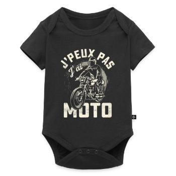 Motard J'Peux Pas J'ai Moto - Body à manches courtes Premium Bébé - noir - Devant