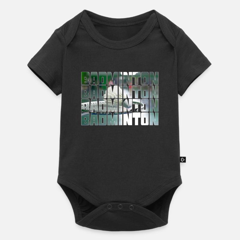 Badminton - Baby Premium Kurzarmbody - Schwarz