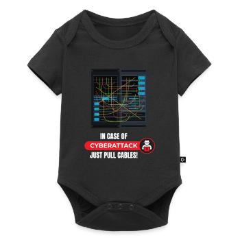 En cas de cyberattaque Informaticien - Body à manches courtes Premium Bébé - noir - Devant