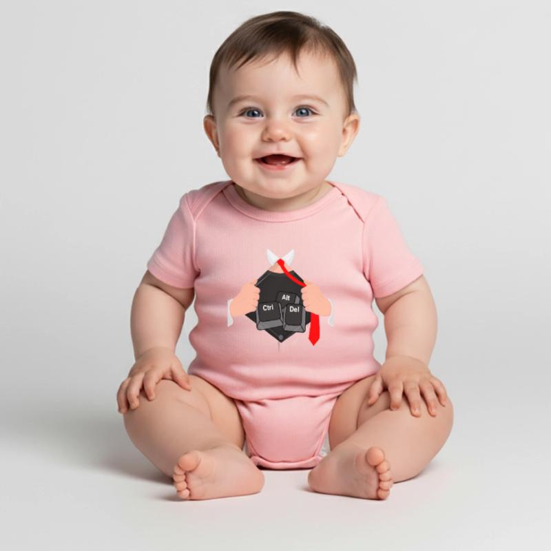 Ctrl Alt Del Hack Computer Scientist Computer Baby Premium short-sleeve bodysuit