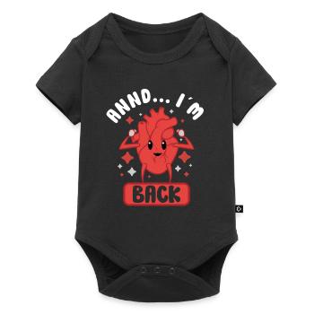 Crise cardiaque Chirurgie à cœur ouvert Chirurgie cardiaque Cadeau - Body à manches courtes Premium Bébé - noir - Devant
