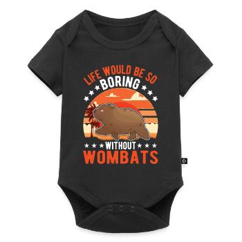 Wombat australien - Body à manches courtes Premium Bébé - noir - Devant