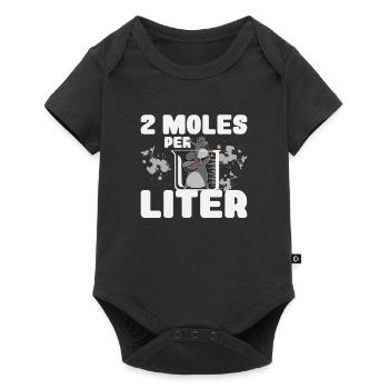 2 moles per liter science lover - Baby Premium short-sleeve bodysuit - black - Front