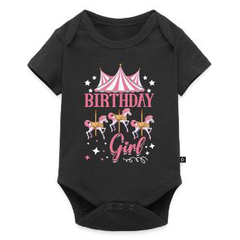 Carousel Birthday Party Birthday Girl - Baby Premium short-sleeve bodysuit - black - Front