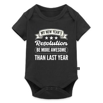 My New Year's Resolution New Years Eve - Baby Premium short-sleeve bodysuit - black - Front