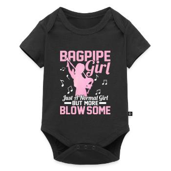 Bagpipe Girl juste une fille normale mais plus blow-some - Body à manches courtes Premium Bébé - noir - Devant