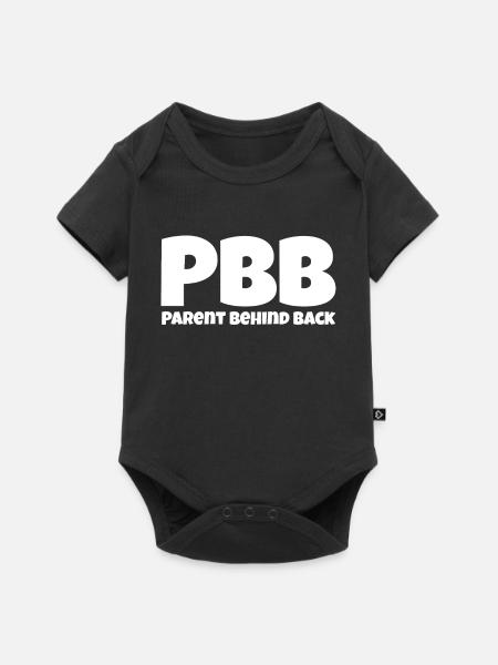 Parent behind back - Baby Premium Kurzarmbody - Schwarz