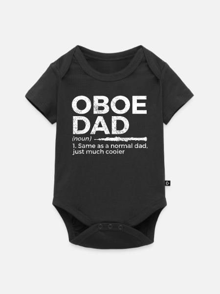 Oboe Musiker - Baby Premium Kurzarmbody - Schwarz