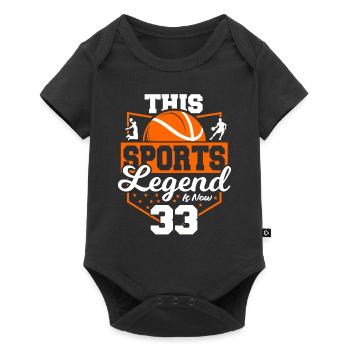 This sports legend is now 33, - Baby Premium short-sleeve bodysuit - black - Front