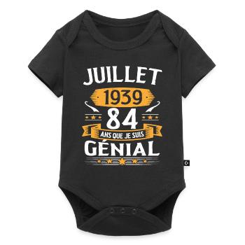 Juillet 1939 84 Ans Que Je Suis Génial Cadeau - Body à manches courtes Premium Bébé - noir - Devant