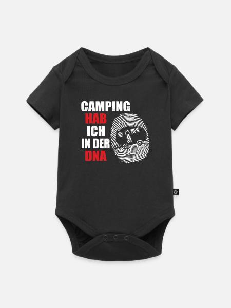 Camper Geschenkidee Camping - Baby Premium Kurzarmbody - Schwarz