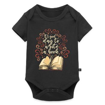 Écrire un livre Auteur Romancier - Body à manches courtes Premium Bébé - noir - Devant