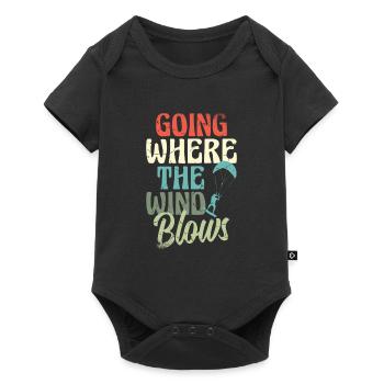 Going where the wind blows Kitesurfing Kitesurfers - Baby Premium short-sleeve bodysuit - black - Front