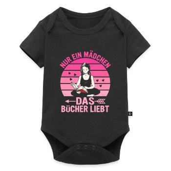 Nur ein Mädchen, das Bücher liebt Buch Lesen - Baby Premium Kurzarmbody - Schwarz - Vorne