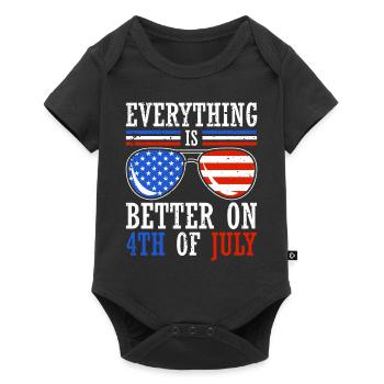 Everything is better on July 4th, the - Baby Premium short-sleeve bodysuit - black - Front