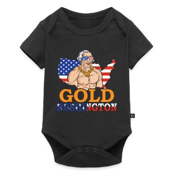 Gold Rushington July 4 Independence Day - Baby Premium short-sleeve bodysuit - black - Front