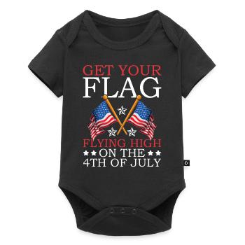 Fly your flag high on July 4th - - Baby Premium short-sleeve bodysuit - black - Front