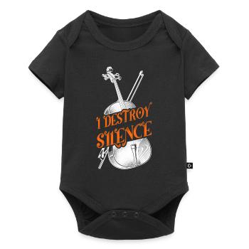 Violon Violoniste Vintage I Destroy - Body à manches courtes Premium Bébé - noir - Devant