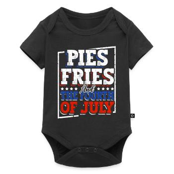 Pies French fries and the Fourth of July - Baby Premium short-sleeve bodysuit - black - Front